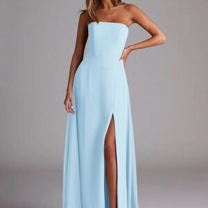 Azazie Wren Bridesmaid Dress - Sky Blue